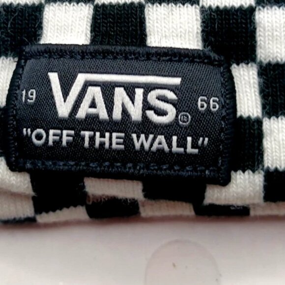 Vans Off The Wall Black + White Checkered Beanie -Hat Unisex - Picture 2 of 6